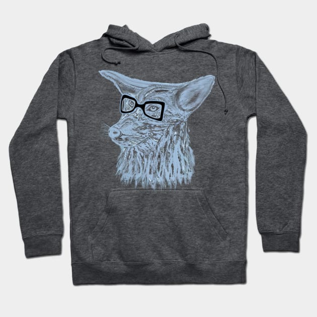 Clever Blue Coyote Hoodie by BrederWorks